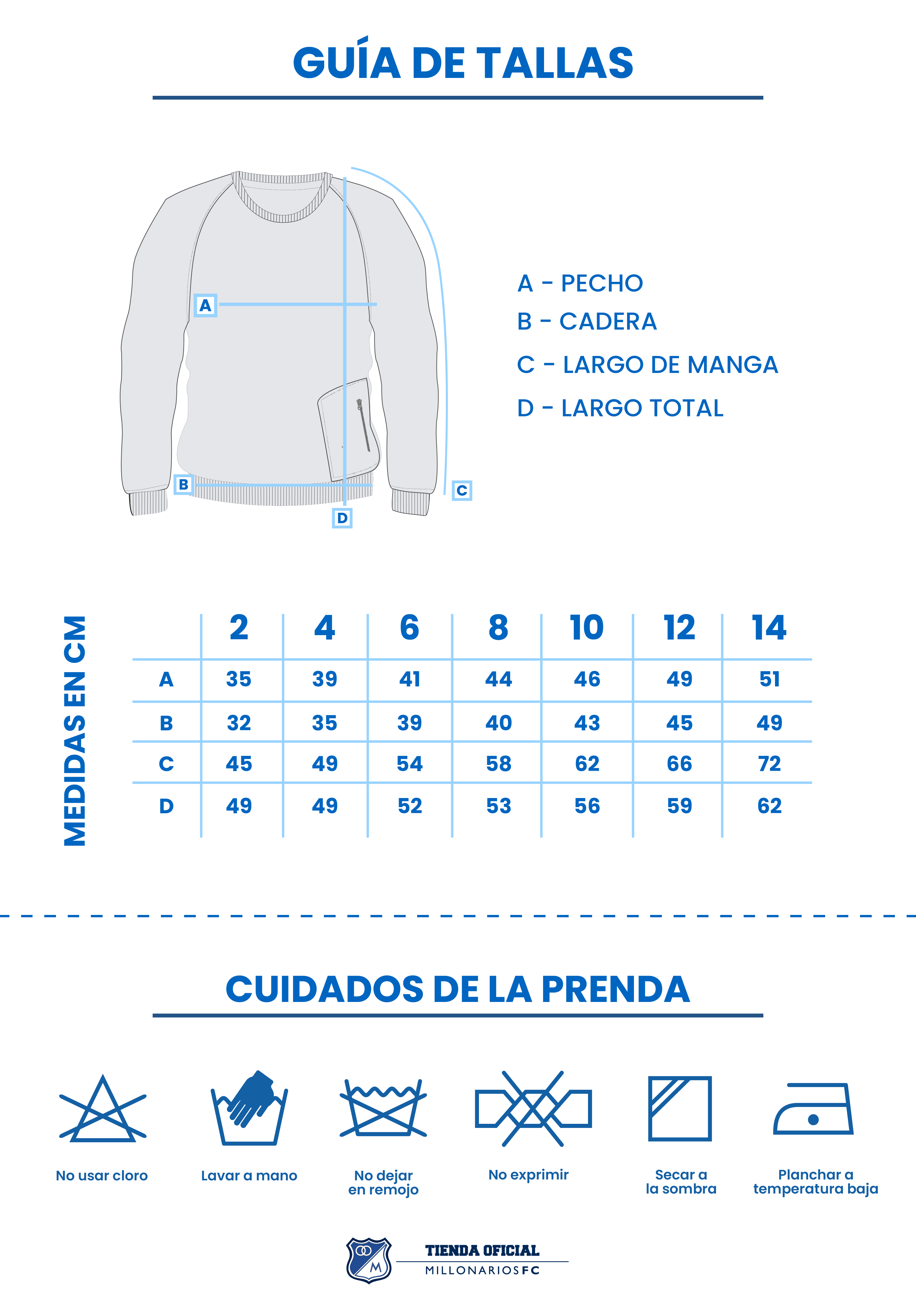 Buzo Cerrado Nino Unisex Mfc Tienda Oficial Millonarios FC