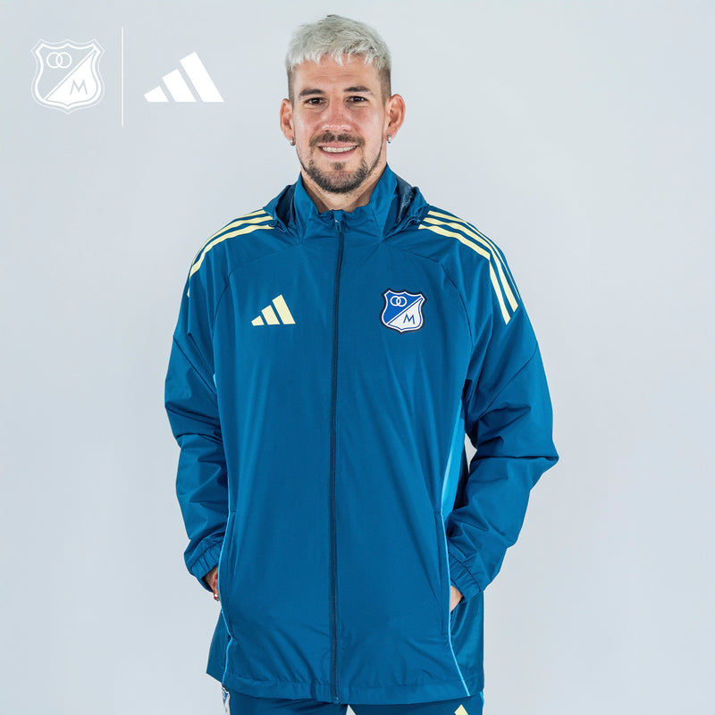 Chompa Adidas Azul Chaqueta Adidas Azul Rayas Blancas Talla M